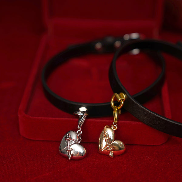 隠しメッセージレザーチョーカー——2点購入で10ドル割引