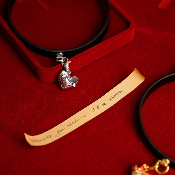 隠しメッセージレザーチョーカー——2点購入で10ドル割引