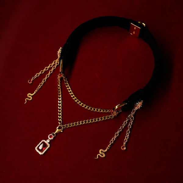 蛇の奥様ベルベットチョーカー