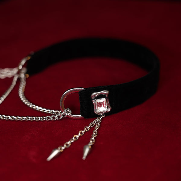 シルバーブレードベルベットチョーカー