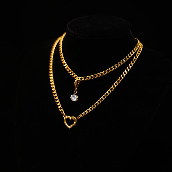 Twin Pearl Slip Chain