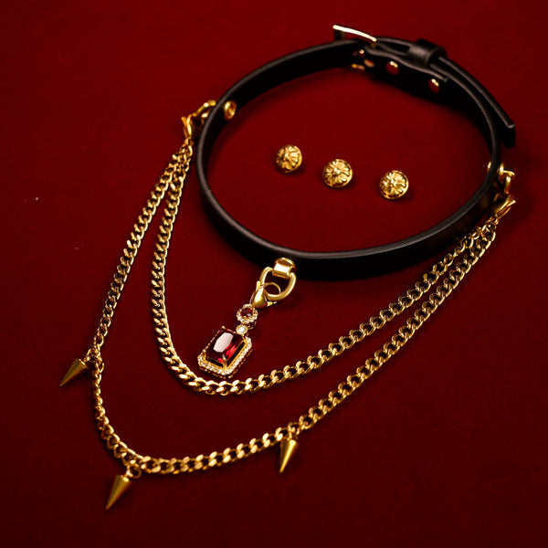 Lederhalsband „Heiliger Eid des Ritters“