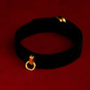 Slanke fluwelen choker met bandjes