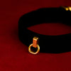 Slanke fluwelen choker met bandjes