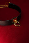 EMERALD EDGE — Gold Lambskin Choker