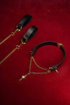 EMERALD EDGE — Gold Lambskin Choker