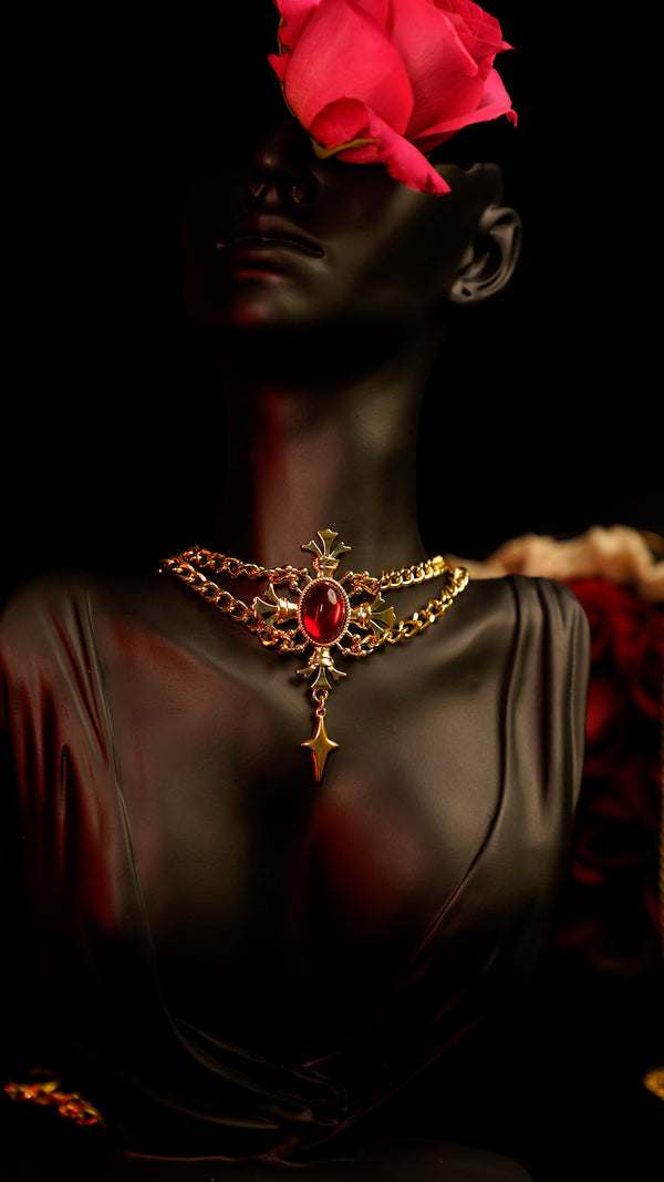 スカーレットロックチェーンチョーカー