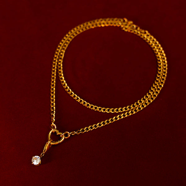 Twin Pearl Slip Chain