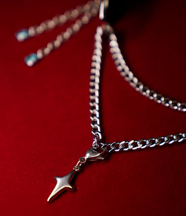 Saphir-Drift-Samt-Halsband