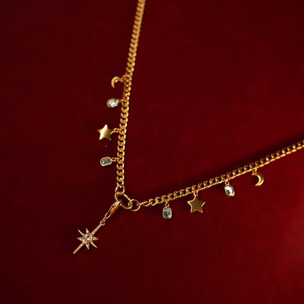 Celestial Drift Galaxy Charm Necklace