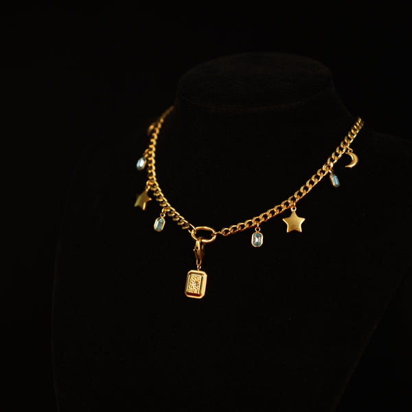 Celestial Drift Galaxy Charm Necklace