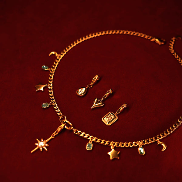 Celestial Drift Galaxy Charm Necklace