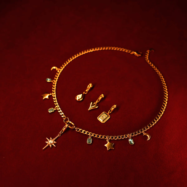 Celestial Drift Galaxy Charm Necklace