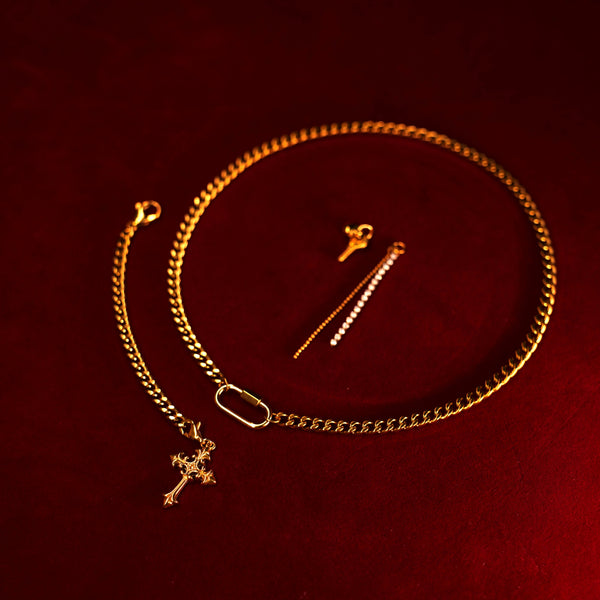 ゴールデンモジュラーチェーンチョーカー