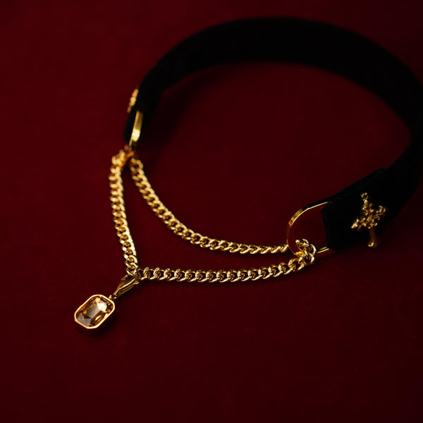 アンバーライン ベルベットチョーカー