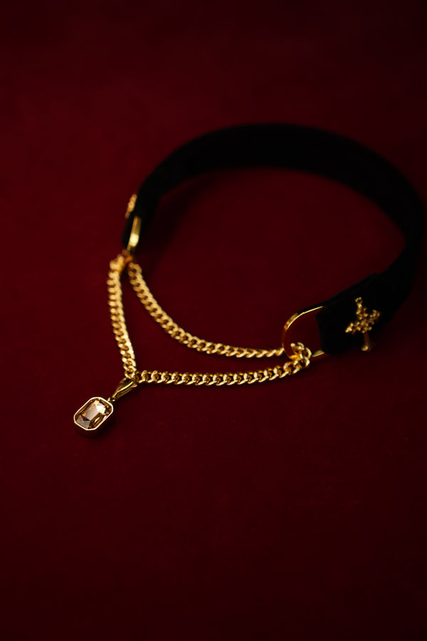 アンバーライン ベルベットチョーカー