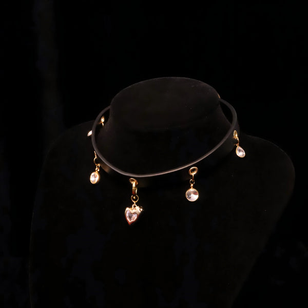 Gargantilla de cuero con púas para parejas del Pacto Punk