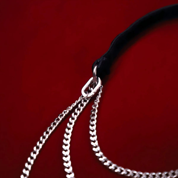 Silver Reverie Velvet Choker – 2-in-1 Adjustable