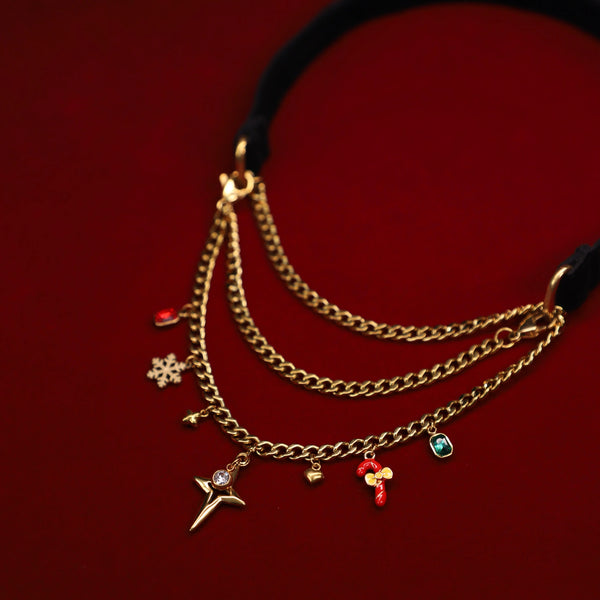 Mrs. Claus' Kitchen Velvet Choker