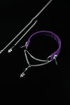 Four-in-one purple velvet choker components