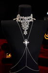 Lightning Frost Body Chain – Multi-Way Wear Silver Harness