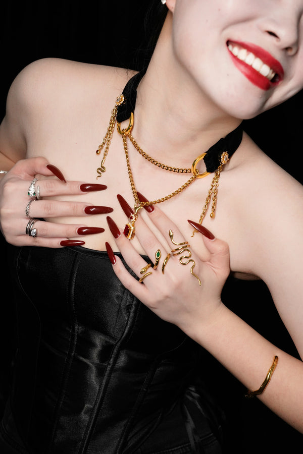Serpent Dowager Velvet Choker