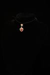 Velvet Regal Heart Choker