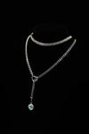 Layered Heart Charm Silver Necklace