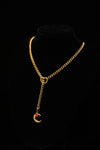 Golden Celestial Bond Couple Necklace Set