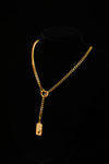 Golden Vintage Flora Couple Necklace Set