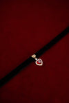 Velvet Regal Heart Choker