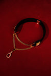 ONYX WIDOW black velvet spider choker angled view