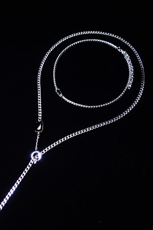 OBSIDIAN ORBIT necklace set full-length view