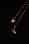 ARACHNE SILK SLIDER <br>Spider Zirconia · Gold & Silver