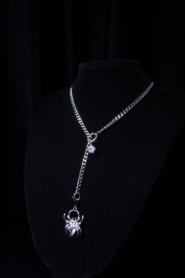 ARACHNE SILK SLIDER <br>Spider Zirconia · Gold & Silver