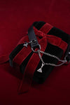 STAR CUE — Silver Lambskin Choker