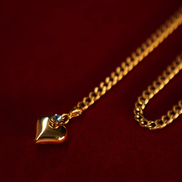 Golden Mirage Heartlock Necklace
