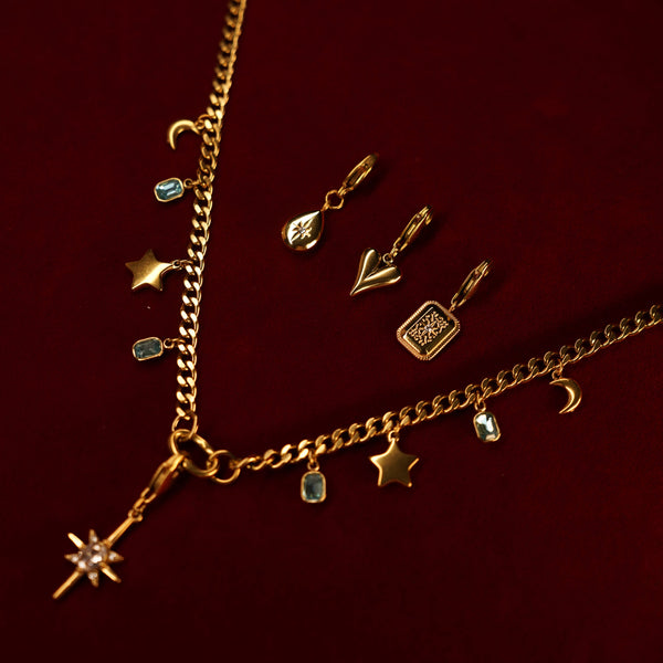 Celestial Drift Galaxy Charm Necklace