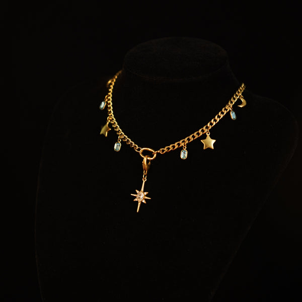 Celestial Drift Galaxy Charm Necklace