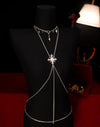 Lightning Frost Body Chain – Multi-Way Wear Silver Harness