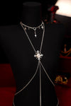 Lightning Frost Body Chain – Multi-Way Wear Silver Harness