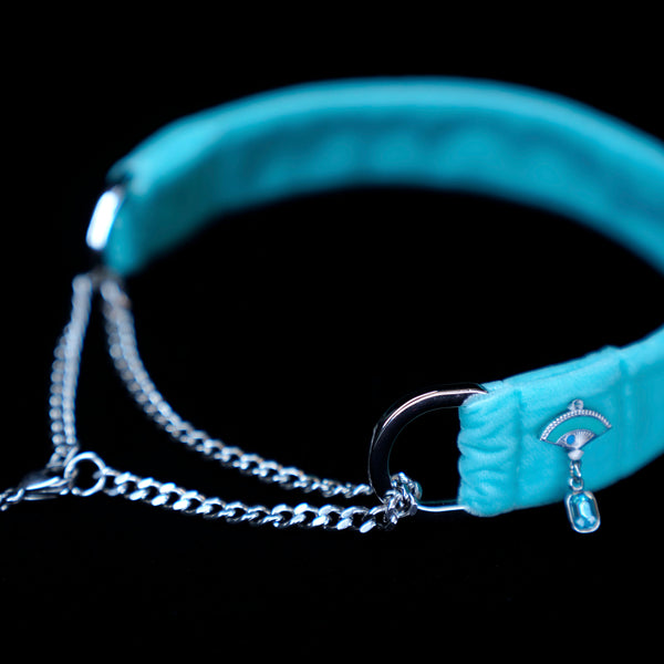 Summer Exclusive——Velvet Starglint – Aqua Choker