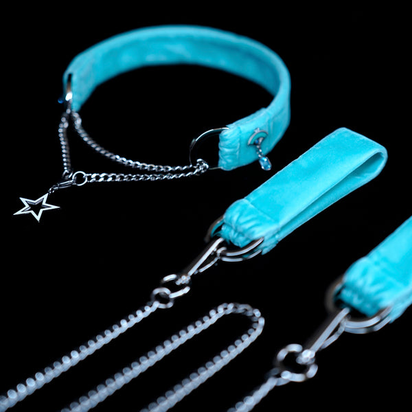 Summer Exclusive——Velvet Starglint – Aqua Choker