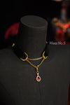 Blood Rose Gold Body Jewelry Set– Choker + Waist Chain + Shoulder Chains