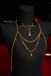 Blood Rose Gold Body Jewelry Set– Choker + Waist Chain + Shoulder Chains