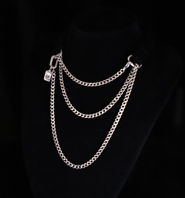 Silver Reverie Velvet Choker – 2-in-1 Adjustable