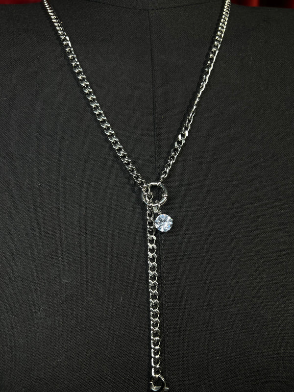 Silver Arachne spider pendant necklace product view