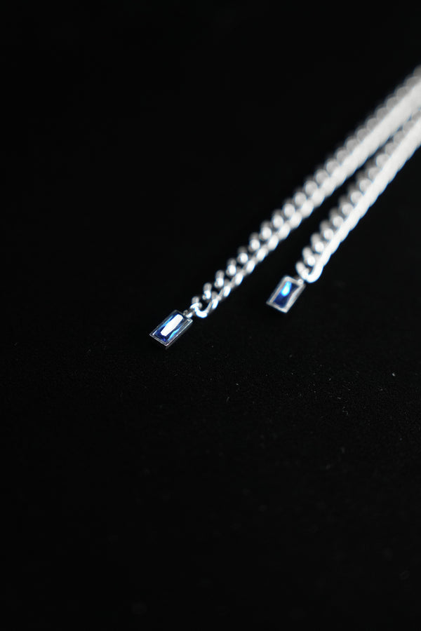 AZURE DUET | Blue Double-Layer Tassel Necklace, product image 5