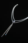 AZURE DUET | Blue Double-Layer Tassel Necklace, product image 8
