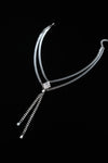 LUMINOUS DUET | Silver Double-Layer Tassel Necklace, product image 1